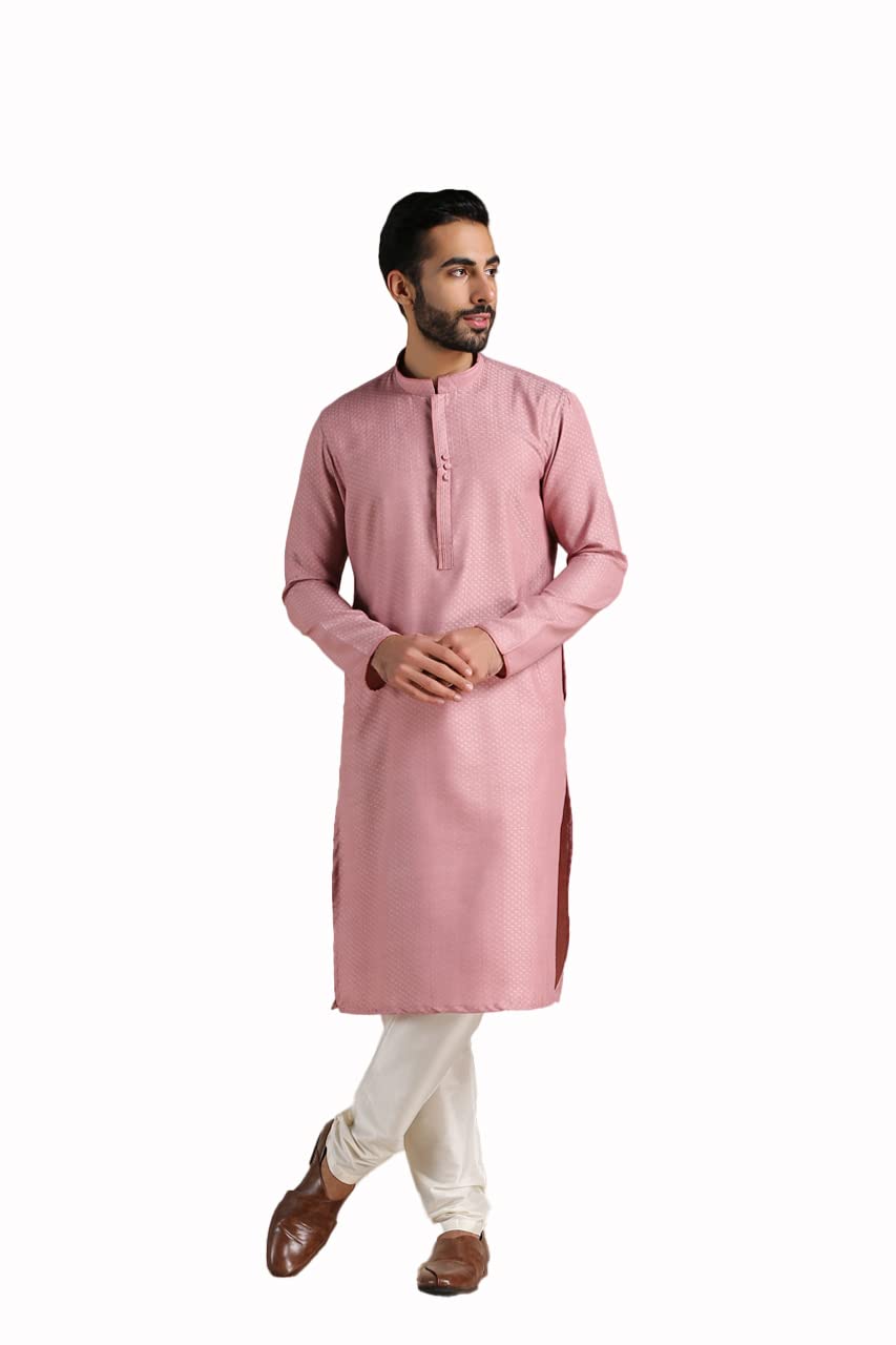 Manyavar Blended Viscose Solid Kurta Set for Men