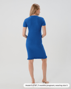 Short Sleeve Knit Maternity Dress with Playful Hem Detail