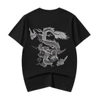 ET521 Grey Dragon Embroidered Tee
