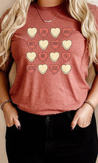 Cowboy Candy Heart Valentine PLUS Graphic Tee T-Shirt