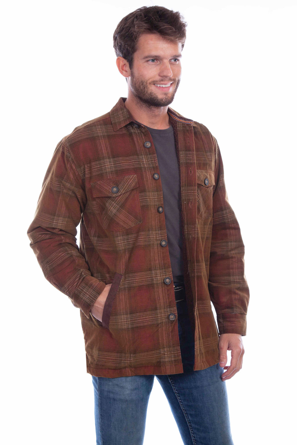 SHERPA LINED CORDUROY SHIRT/JACKET