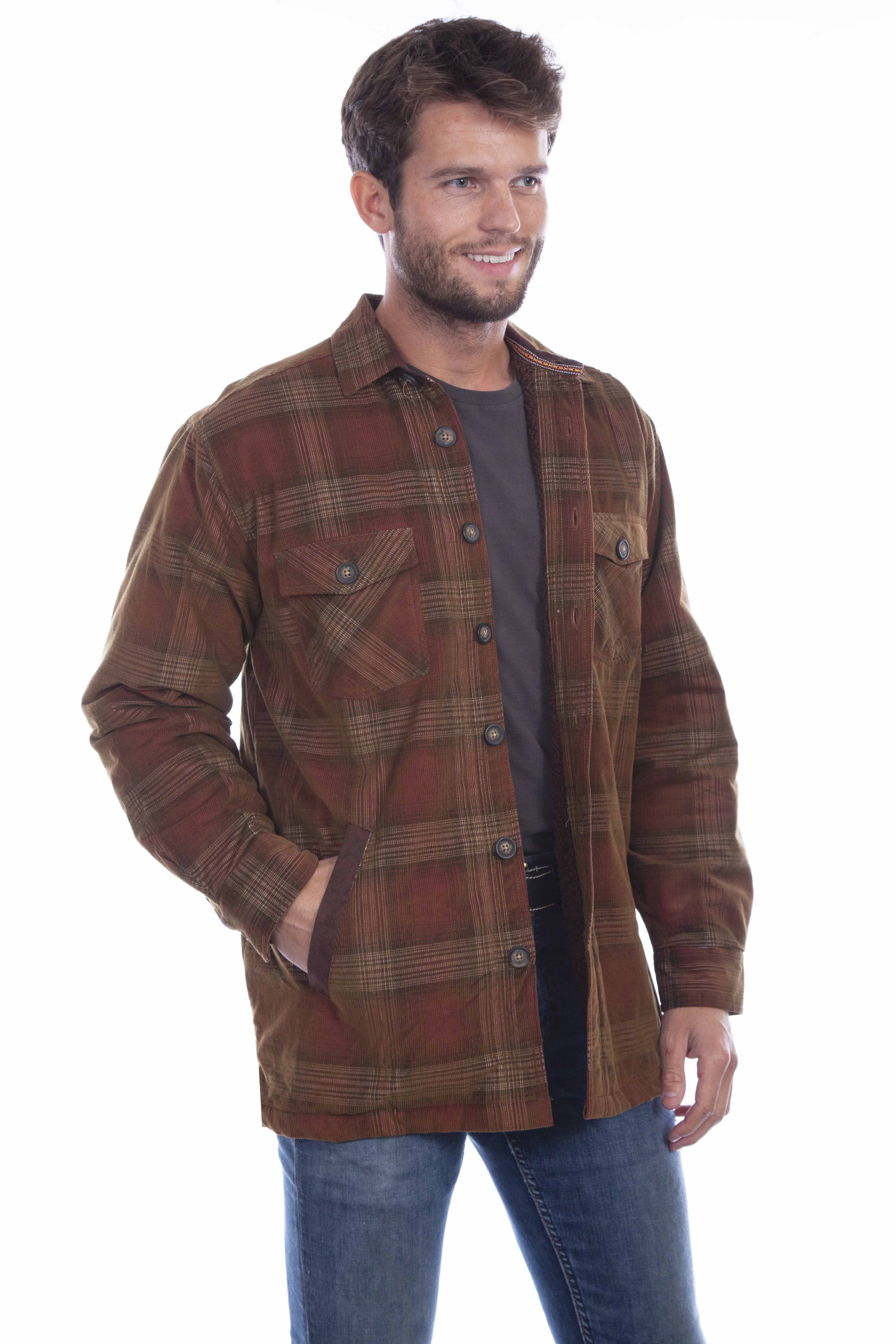 SHERPA LINED CORDUROY SHIRT/JACKET