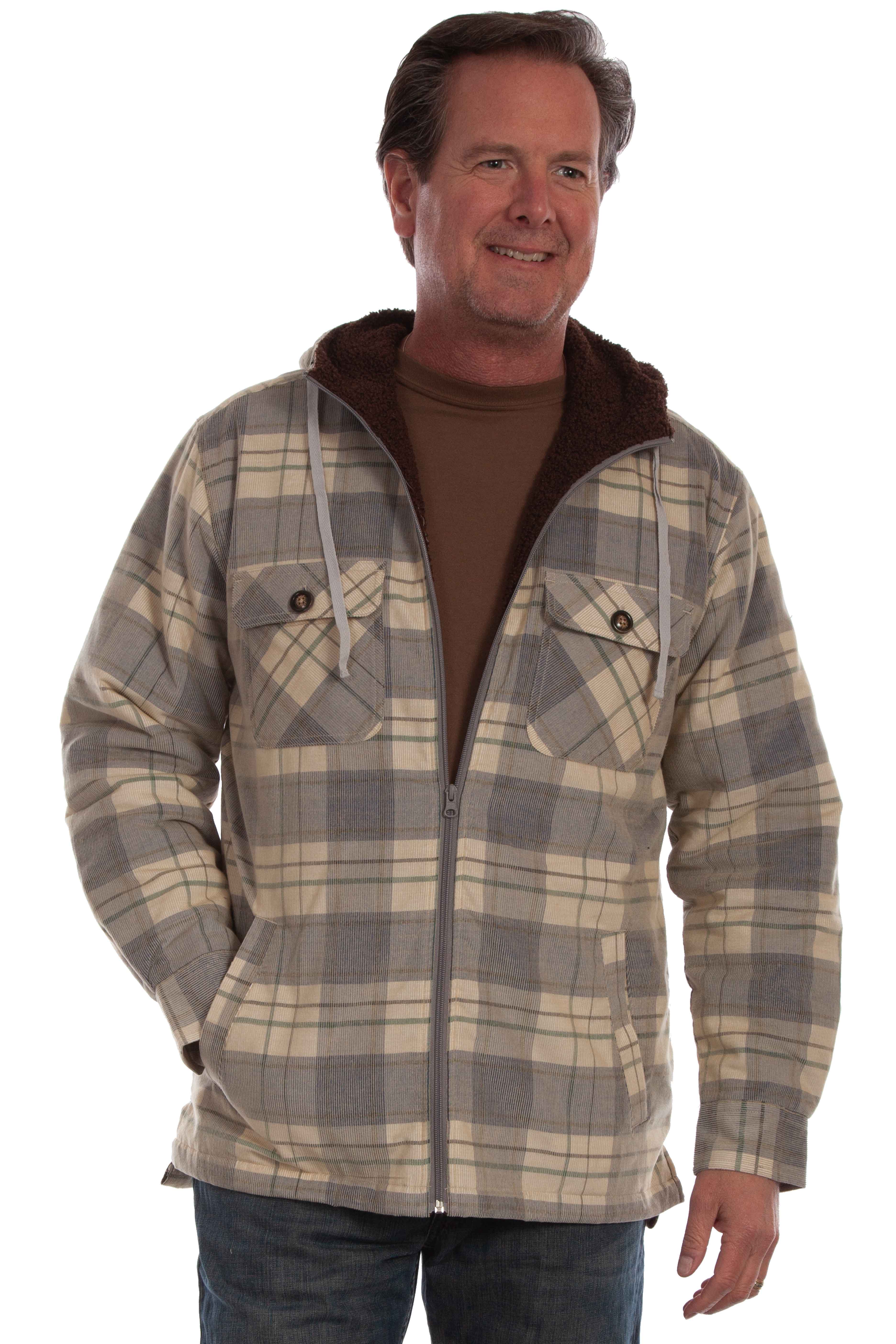 SHERPA LINED CORDUROY HOODIE