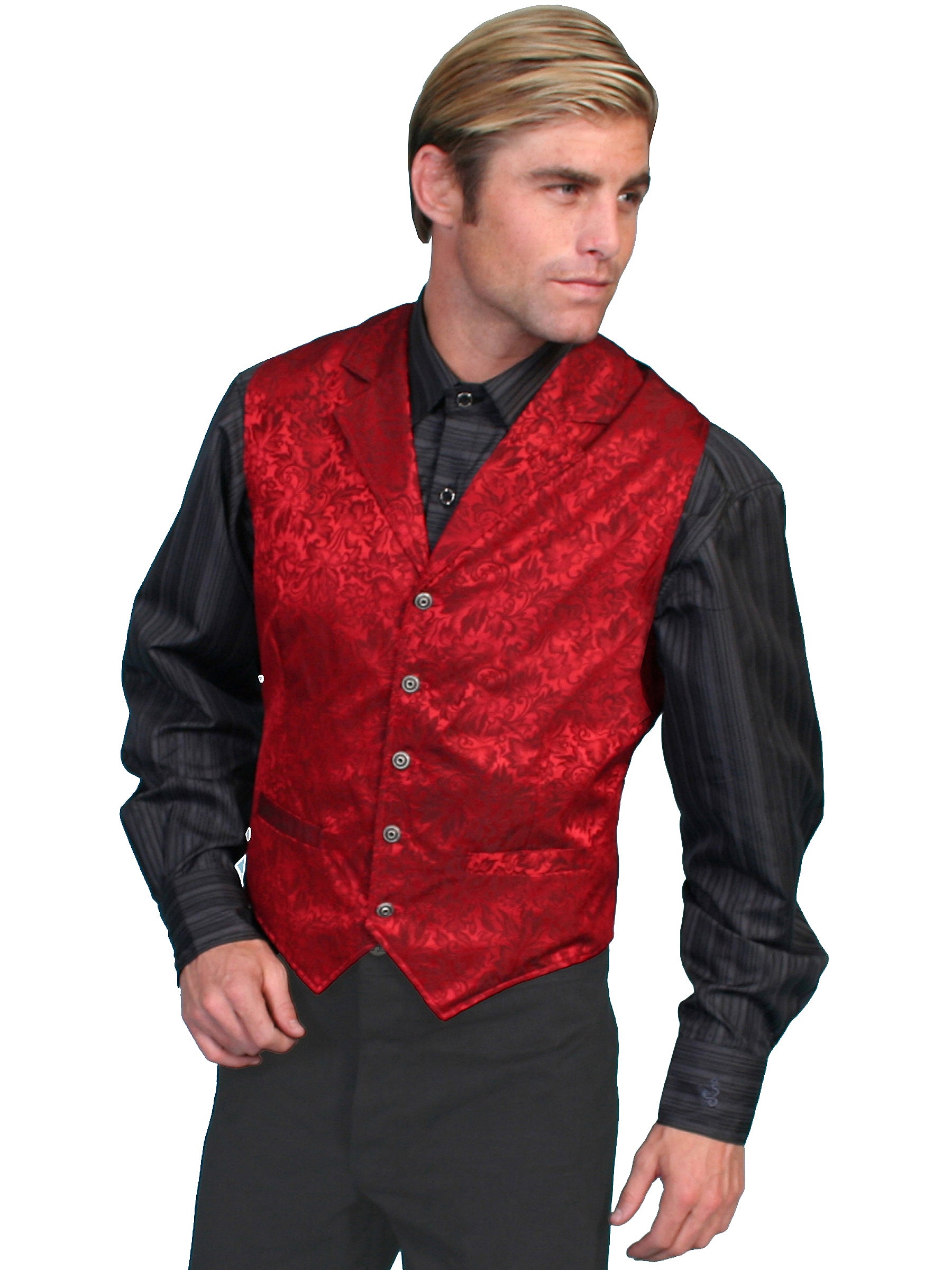 SILK FLOR SINGLE BREASTED VEST
