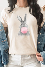 Cute Bubblegum Bunny Easter PLUS Graphic Tee T-Shirt
