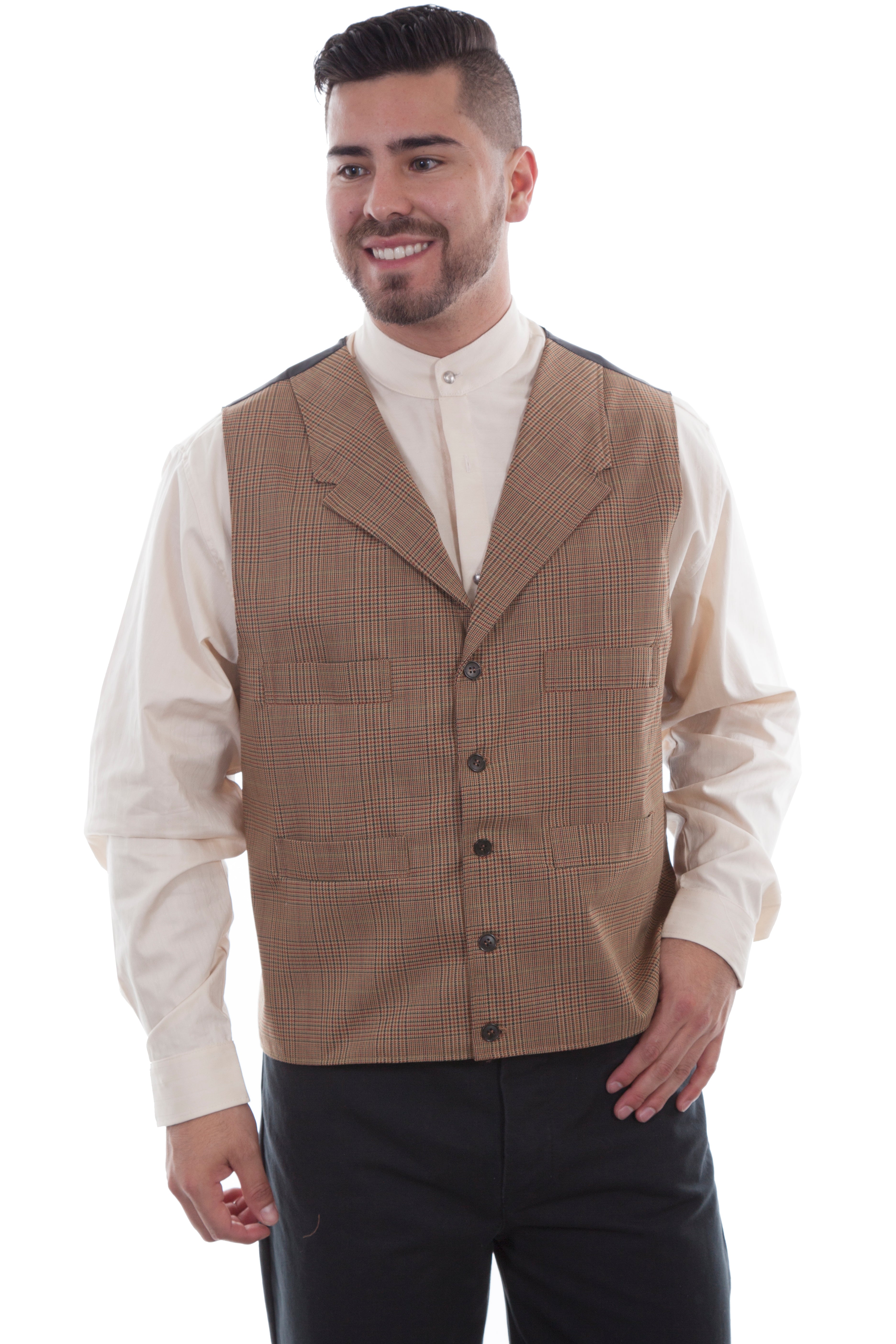 PLAID 4 POCKET VEST