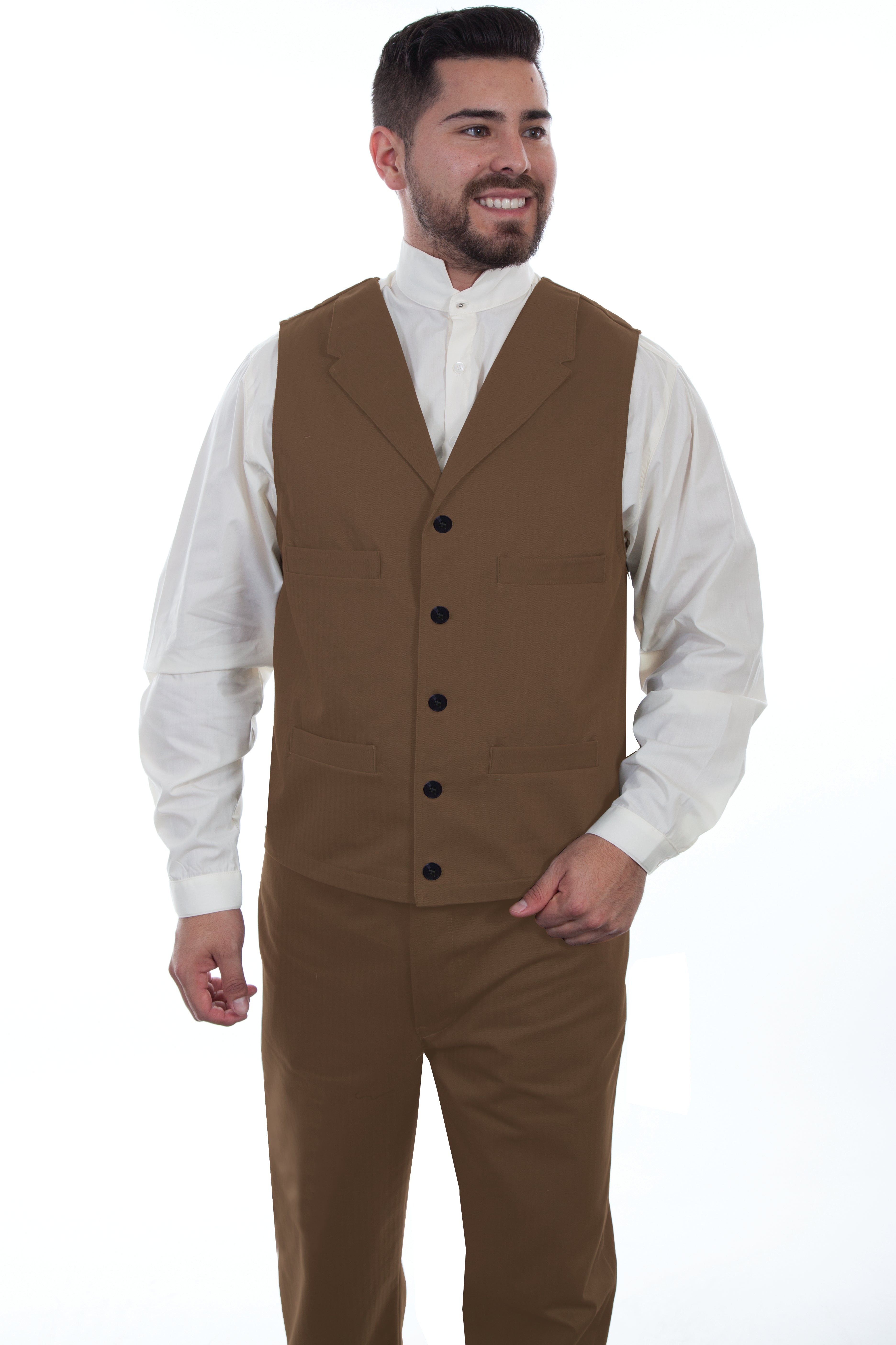 HERRINGBONE UNLINED VEST