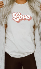 Retro Love Valentines Day PLUS SIZE Graphic Tee T-Shirt