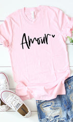 Amour Valentines Graphic Tee T-Shirt