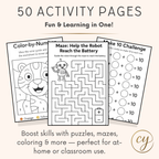 50 Printable Kids Worksheets – Math, Puzzles, Mazes & More