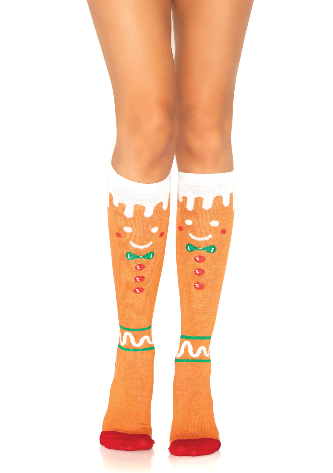 Leg Avenue Gingerbread man knee high sock Multicolor Color