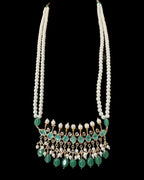 PS563 Tirmani in mint stones and beads with shell pearls ( READY TO SHIP )