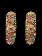 B811 Avisha Jadau bangles in Navratan ( READY TO SHIP )