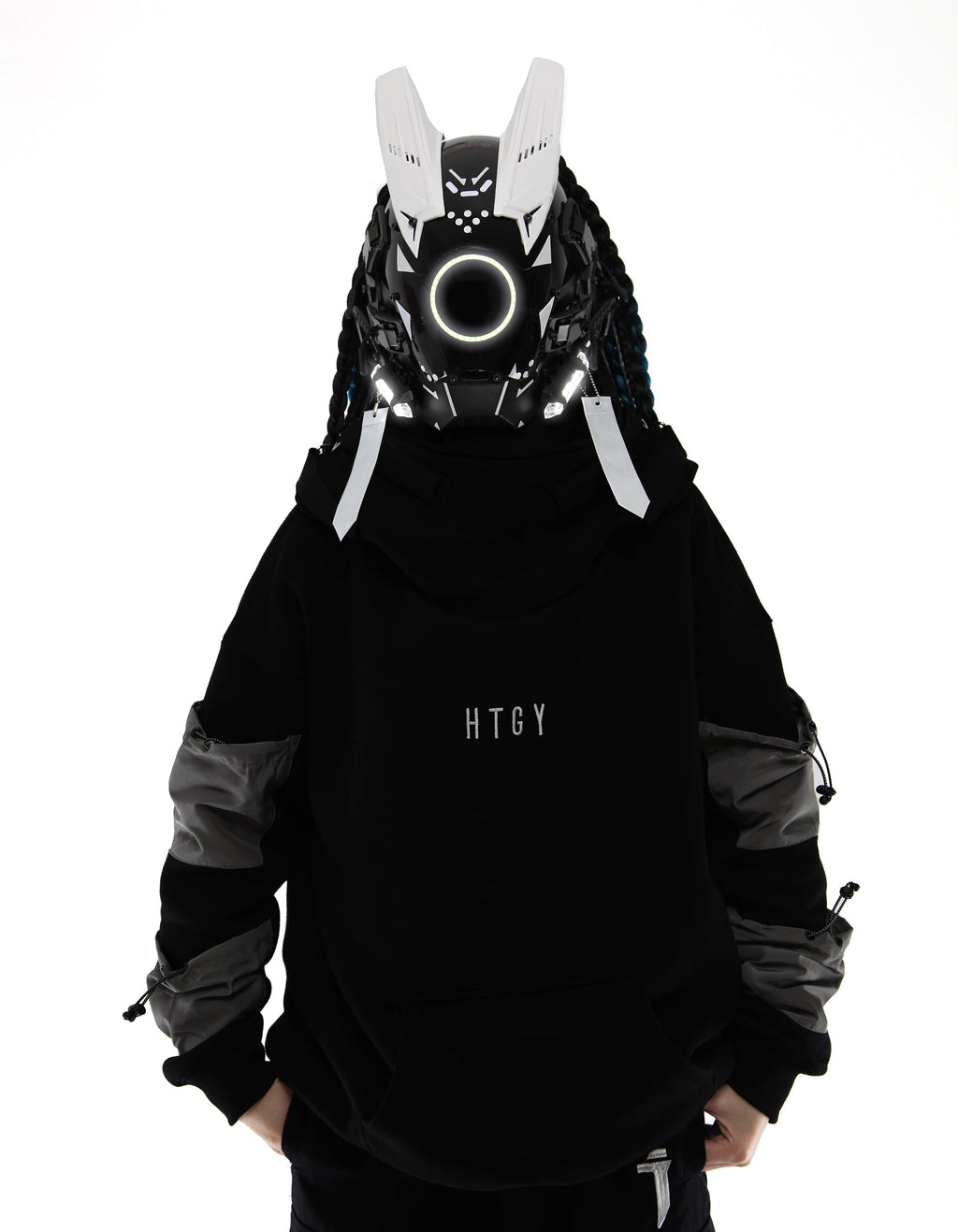 D-Ci White Tech Mask (With Braids)