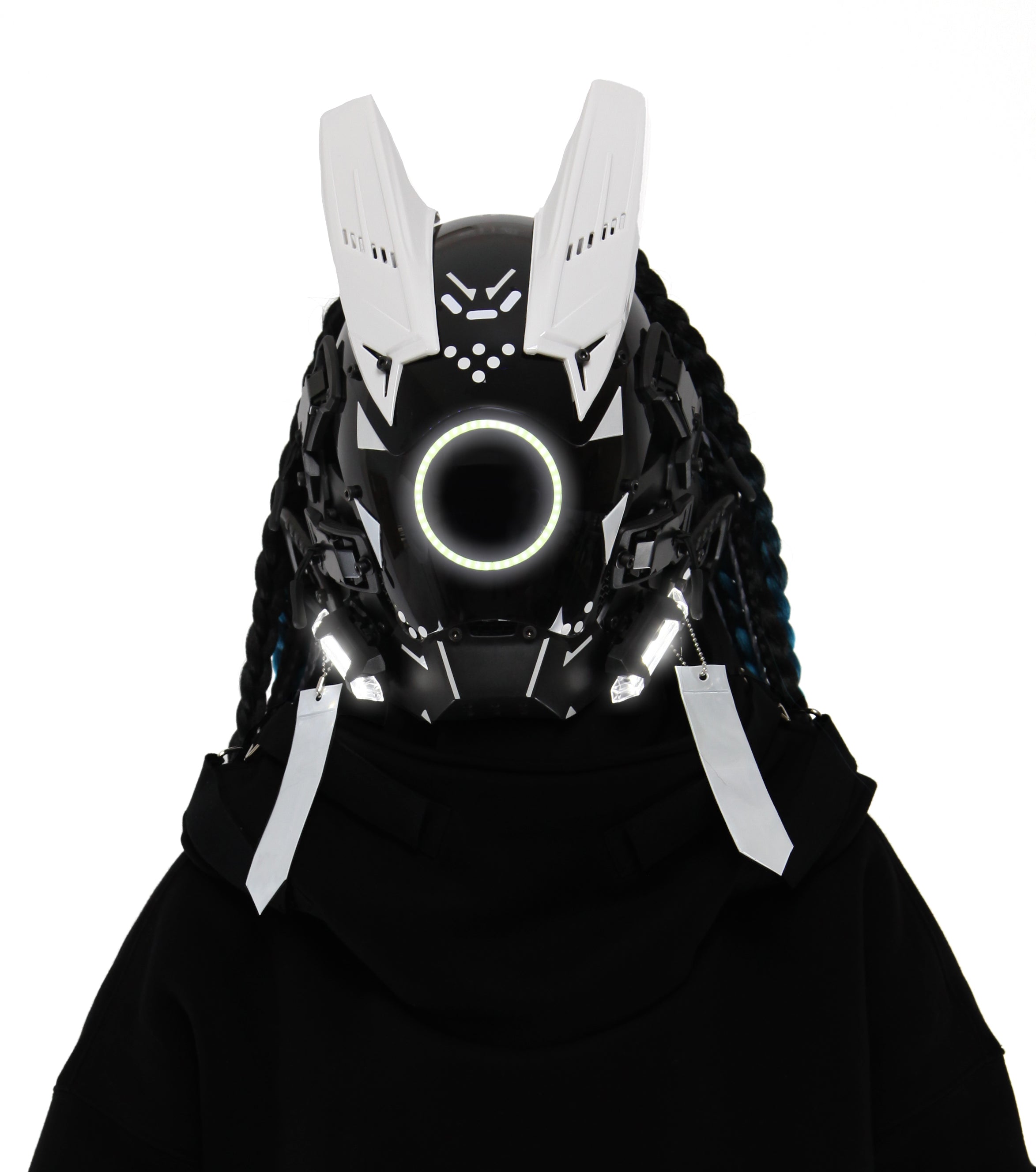 D-Ci White Tech Mask (With Braids)
