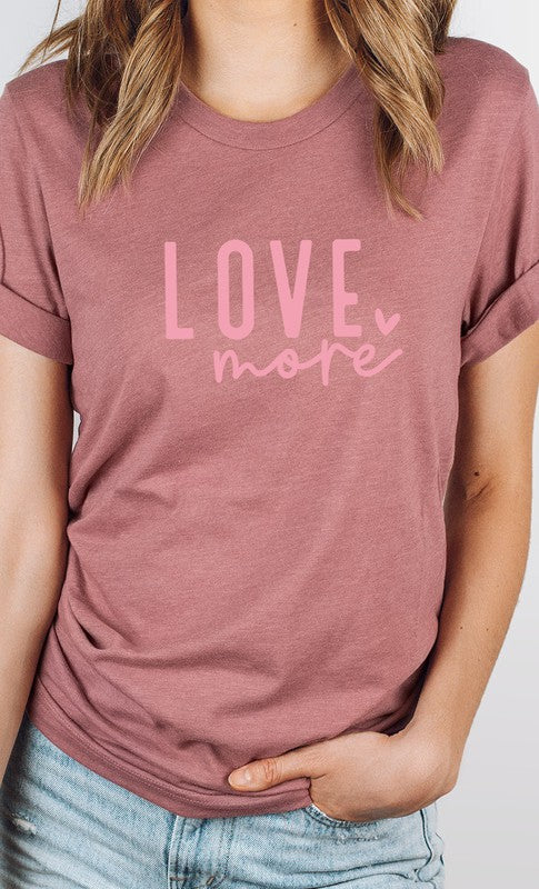 Love More Heart PLUS SIZE Graphic Tee T-Shirt