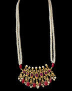 PS558 Hyderabadi / Nizami tirmani in fresh water pearls with chandbali( READY TO SHIP )