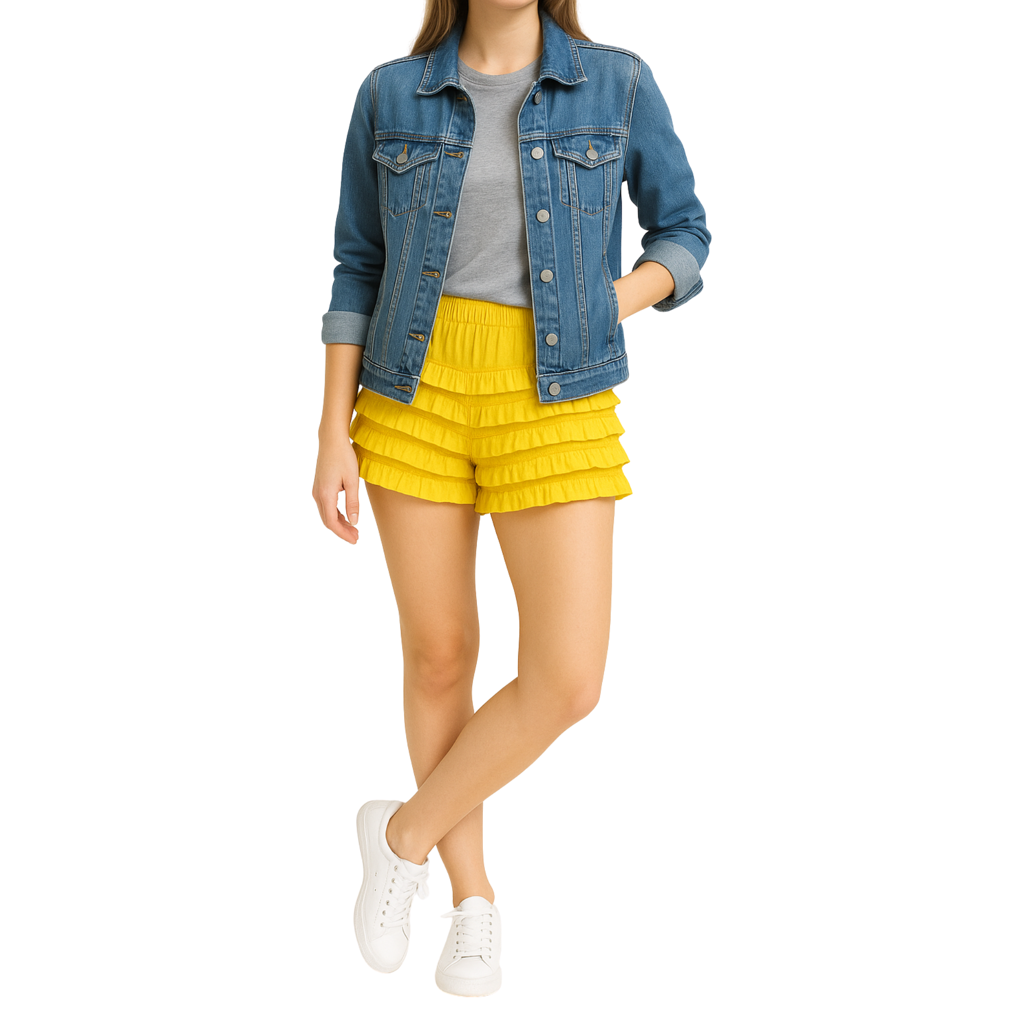 Malco Modes Ruffle Shorts for Women â??Yellow Bloomers, Halloween Costume, Lace Bloomers, Sexy Ruffle Shorts & Y2K Costumes