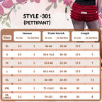 301 Women's Sexy High Waist Ruffled Petti pants-Ruby Red