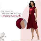Womens Vintage Cocktail Dresses - Bridesmaid & Prom Dress - Burgundy