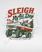 SLEIGH ALL DAY TODDLER CHRISTMAS MONSTER TRUCK HOODIE