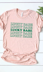 Retro Lucky Babe Graphic Tee T-Shirt