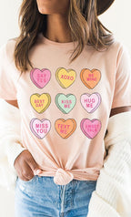 Candy Hearts Conversation Valentines Plus Size Tee