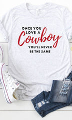 Love A Cowboy Graphic Tee T-Shirt