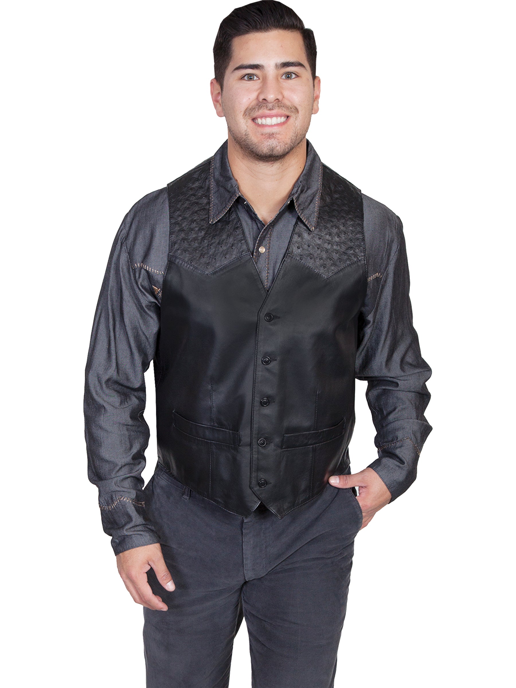 OSTRICH TRIM VEST
