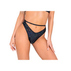 6080 - Stars Bikini Tie-Top - Large / Hot Pink/Silver