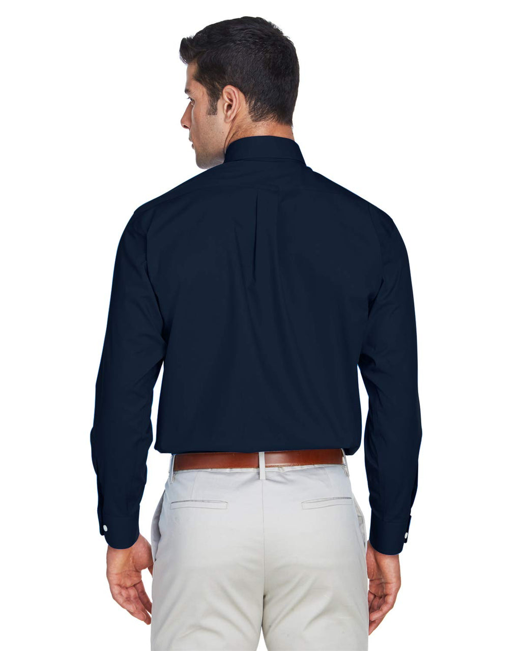 Mens crown Woven collectionSolid Broadcloth - WHITE - 5XL(D0102H768HP)
