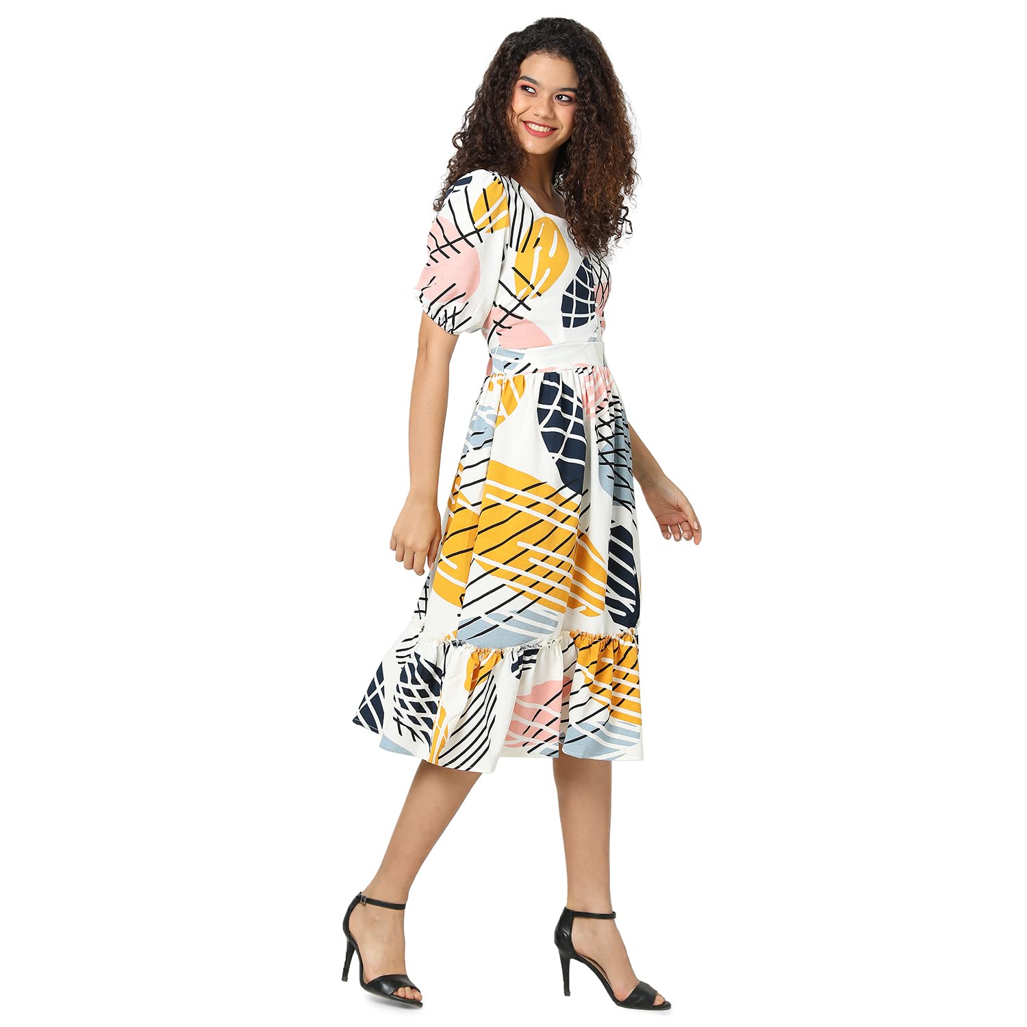 Campus Sutra Women Graphic Printed Relaxed Fit Casual Dresses