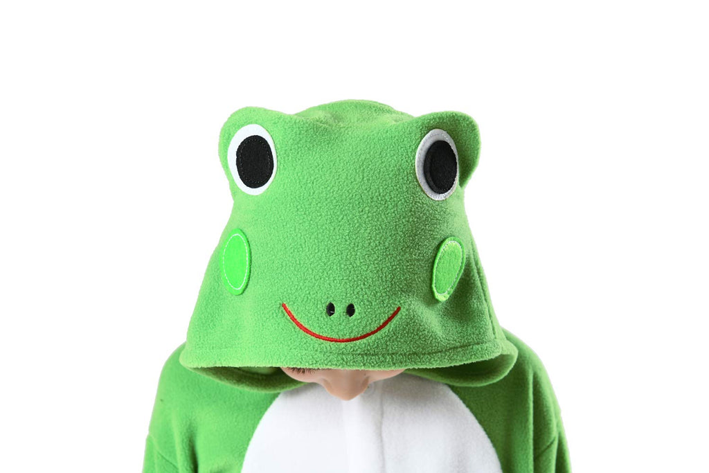 CANASOUR Frog Onesie Kids Green Halloween Cosplay Costume Outfit for Girls Unisex Animal One Piece Christmas Pajamas 6 Years Boy