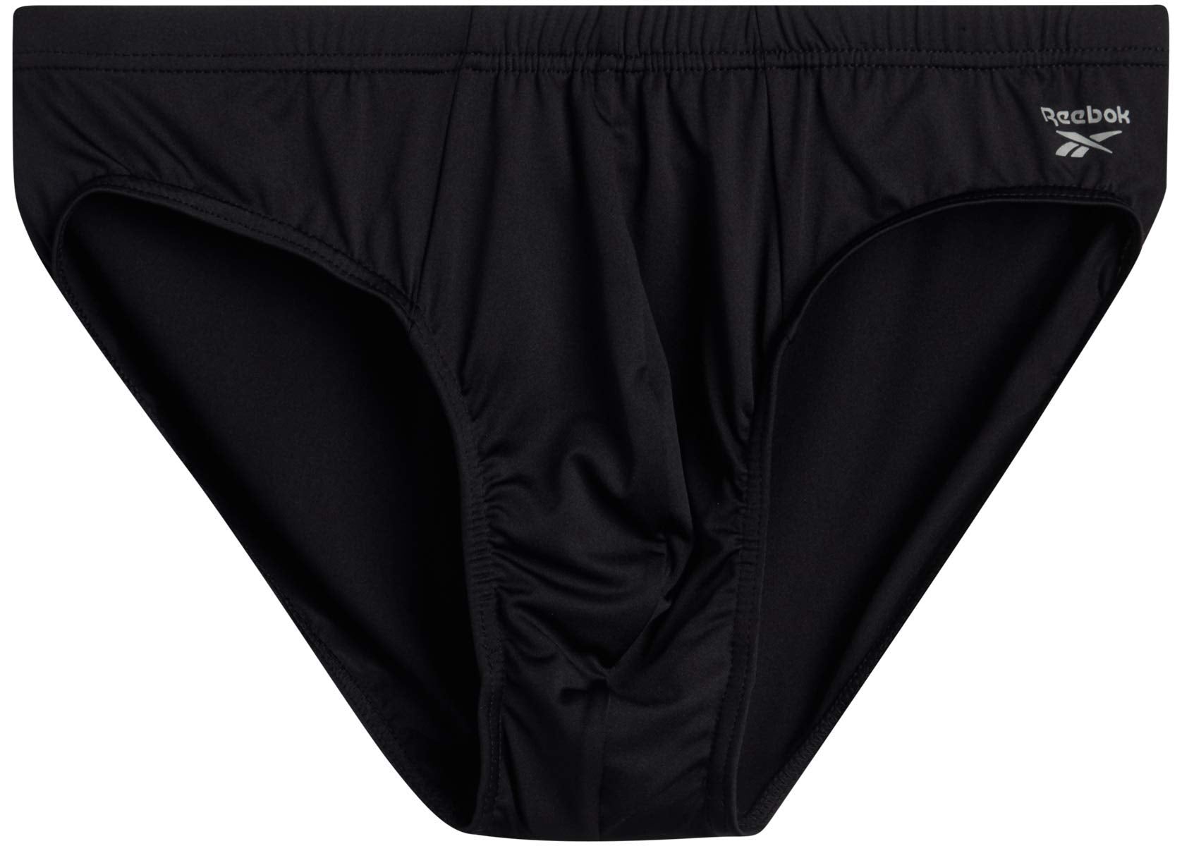 Reebok Men's Underwear - Quick Dry Performance Low Rise Briefs (5 Pack), Size Medium, All Black