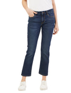 INKD Womens Mid Rise Straight Jeans (INKSS23WJN-013_Denim Divine_36), Blue