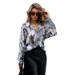 Litzo Shirts For Women  Korean Style Long Sleeve Oversized Button Down | Plus Size Workwear Top For Office & Casual Wear (L-104-