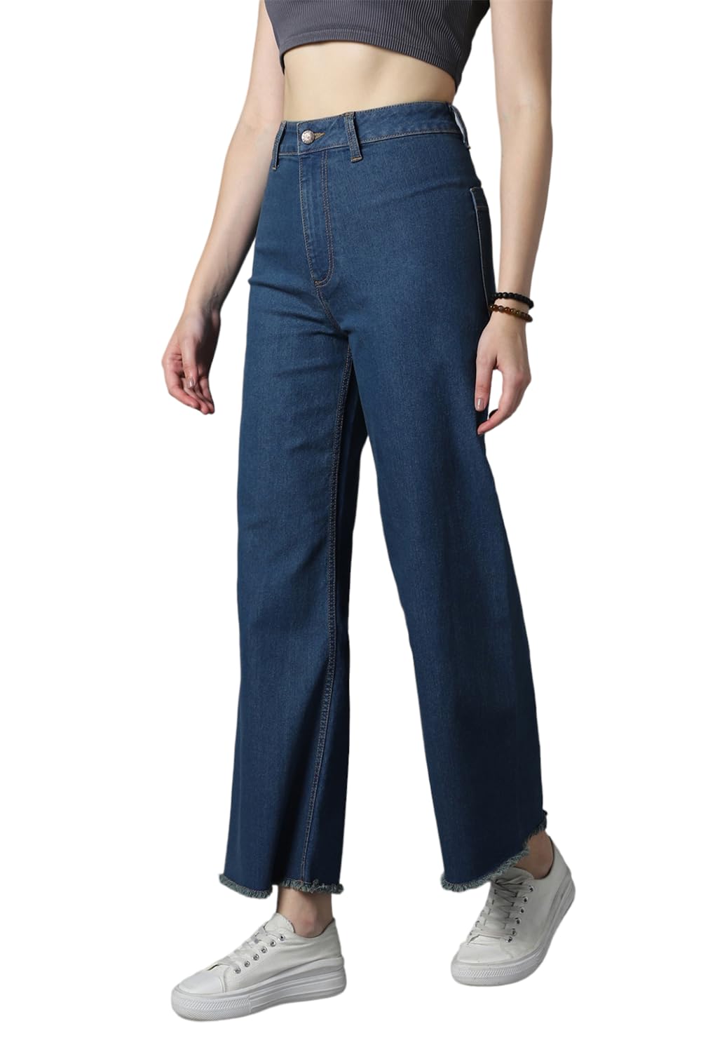 High Star Women 90 Marine Straight Fit High-Rise Stretchable Jeans