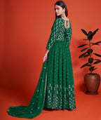 Fashion Basket Women'S Anarakali Kurta With Dupatta Set (Green)