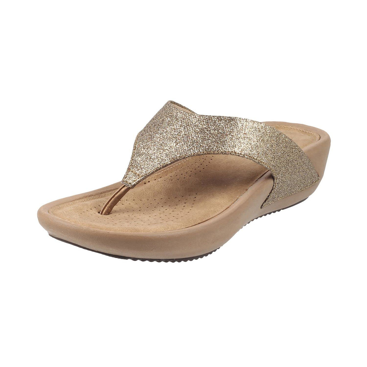 Mochi Womens Synthetic Gold Slippers (Size (3 UK (36 EU)) 3-36