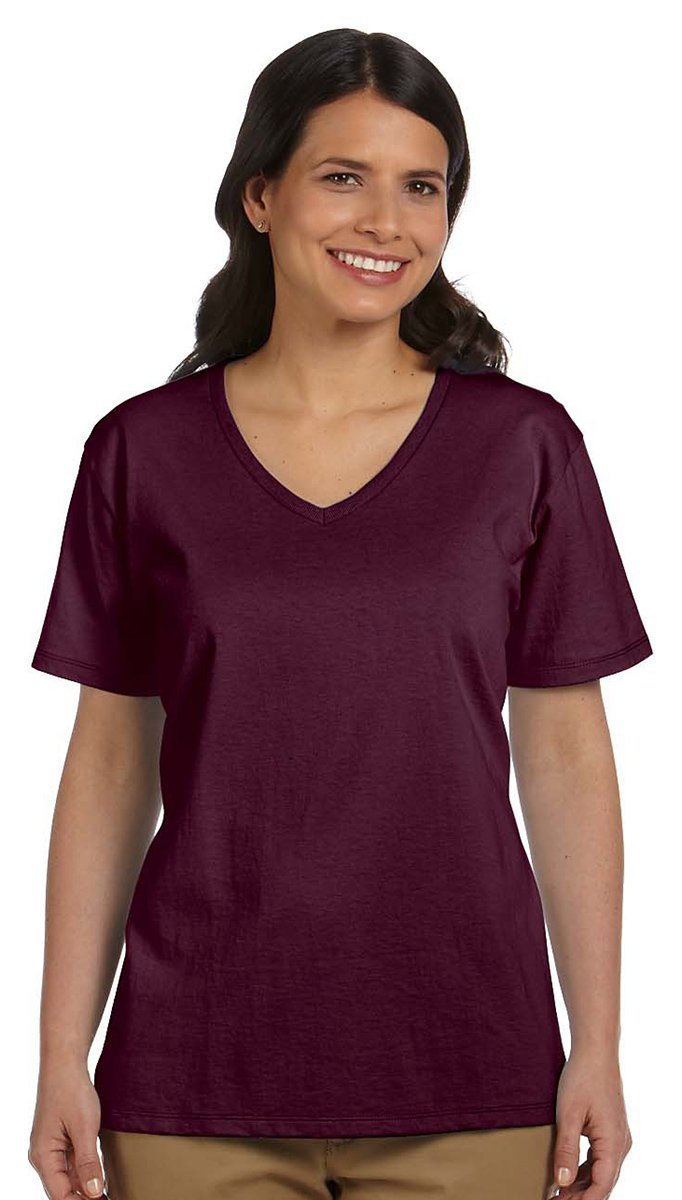 Ladies Essential-T V-Neck T-Shirt - BLAcK - S(D0102H7KWJ8)