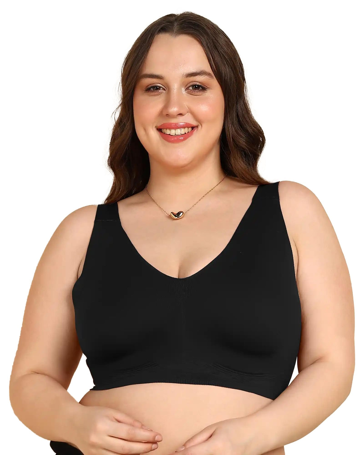 Tweens Cotton NonPadded PlusSize Bonded Bra For Women | Full Coverage Broad Straps | Hidden Concealer | Seamless WireFree No 34