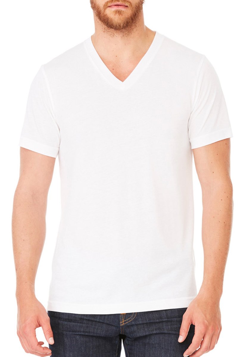 Unisex Triblend V-Neck T-Shirt - BLUE TRIBLEND - S(D0102H7W7XX)
