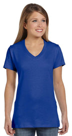 Ladies Perfect-T V-Neck T-Shirt - MAROON - 3XL(D0102H7DUIJ)
