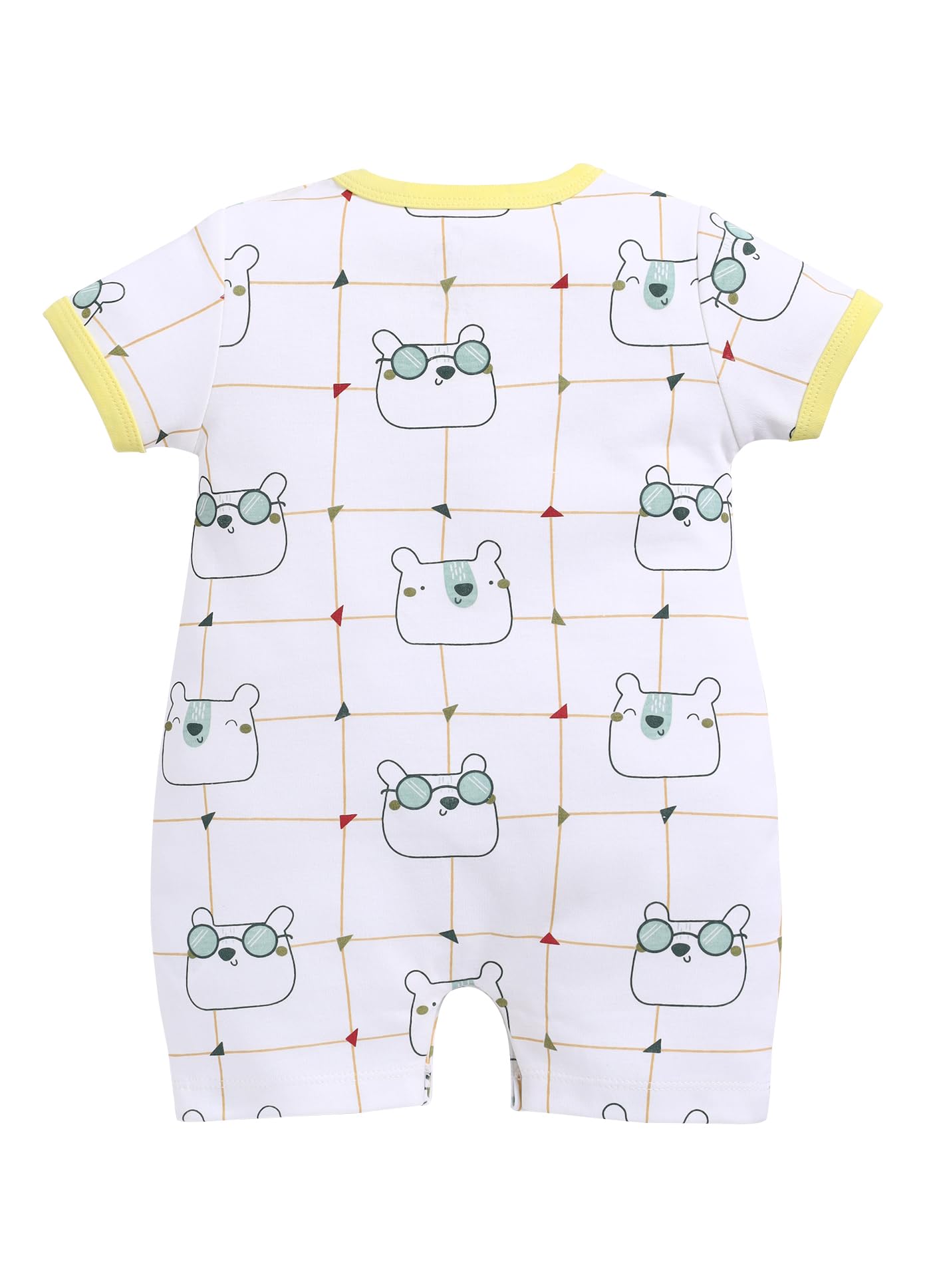 BabyGo Baby Half Sleeve Rompers 100% Cotton Rompers for New Born Baby Boys|Daily Suits for Baby Boys| 3X6M|GREEN|Onesies| Infant