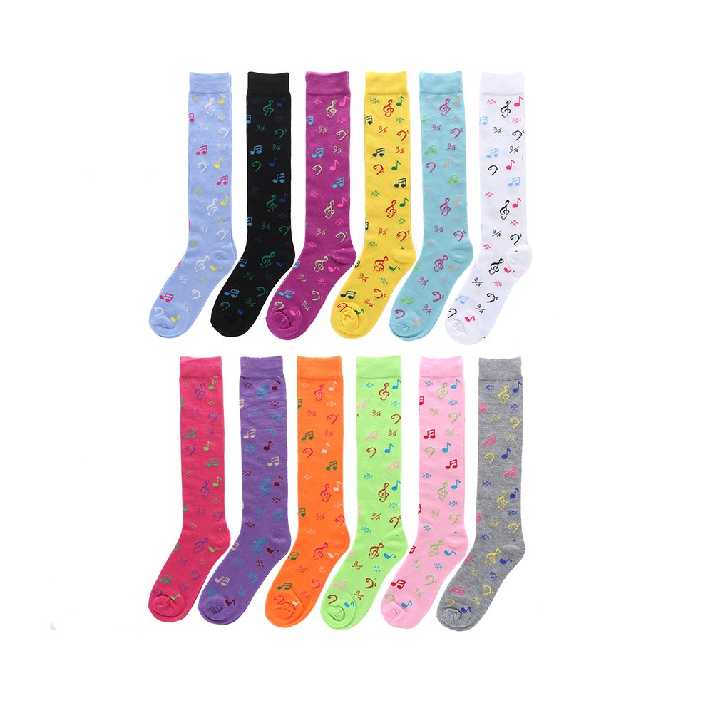 12 Pairs Women Knee High Socks - 196005