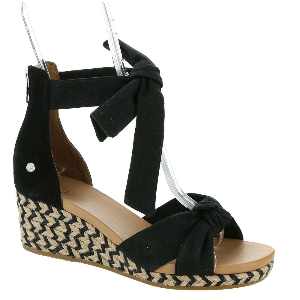 UGG Women's Yarrow Sandal, Black Canvas, 9