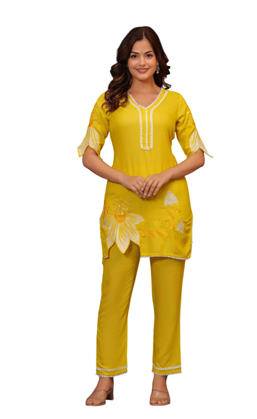 Fabnex Kurta Set For Women | Women Kurta | Women Kurta Sets Kurtis | Women Kurta Pant Set | Women Kurta Pant Set Women (K-116-Ye