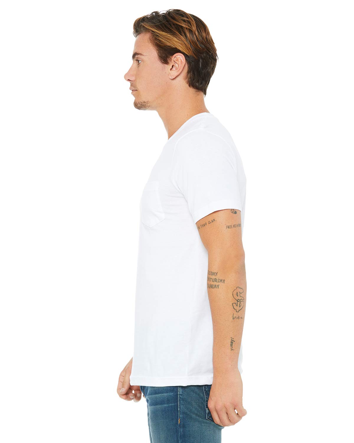 Mens Jersey Short-Sleeve Pocket T-Shirt - BLAcK - S(D0102H7W3IP)