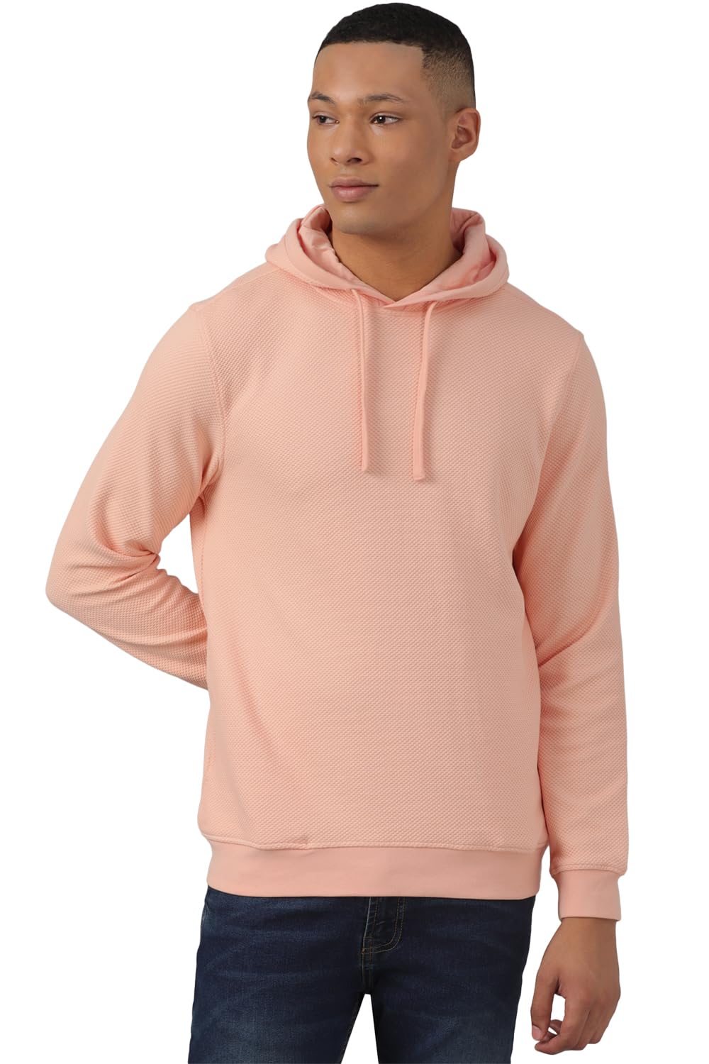 Allen Solly Men Regular Fit Printed Formal Full Sleeve Hooded T-Shirt