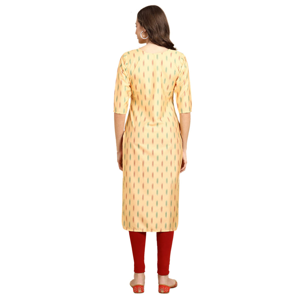 Pinkmint Women'S Crepe Printed Regular Kurta